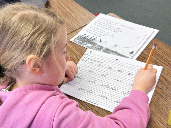 Ahead of the curve: Many schools prepared as state requires teaching of cursive writing